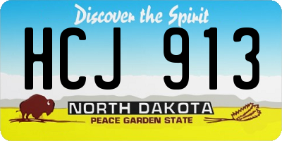 ND license plate HCJ913