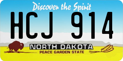 ND license plate HCJ914