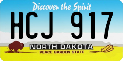 ND license plate HCJ917