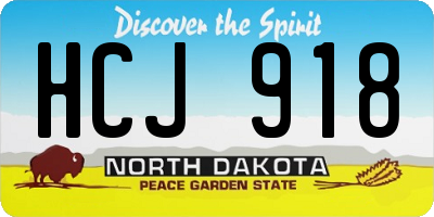 ND license plate HCJ918