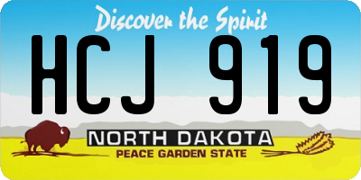 ND license plate HCJ919