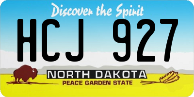 ND license plate HCJ927