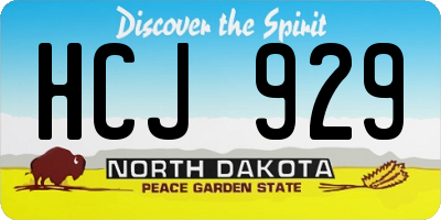 ND license plate HCJ929