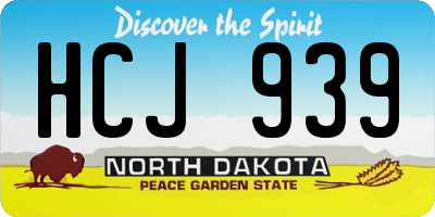 ND license plate HCJ939