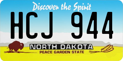 ND license plate HCJ944