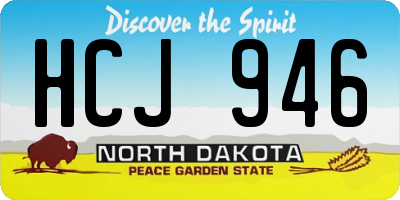 ND license plate HCJ946