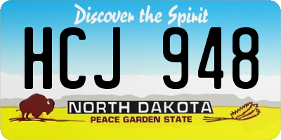 ND license plate HCJ948