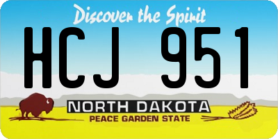 ND license plate HCJ951