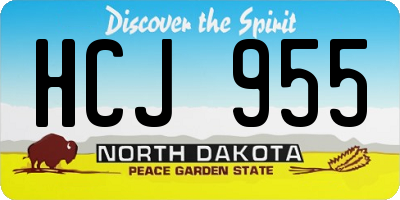 ND license plate HCJ955