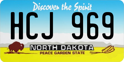 ND license plate HCJ969