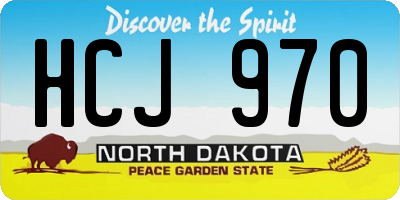 ND license plate HCJ970