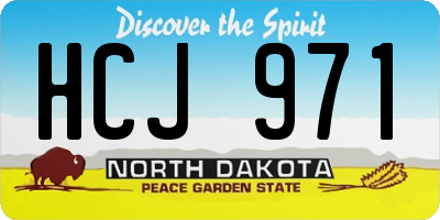 ND license plate HCJ971