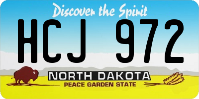 ND license plate HCJ972