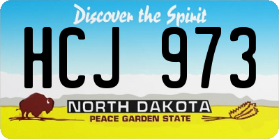 ND license plate HCJ973