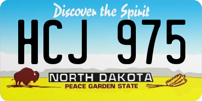 ND license plate HCJ975