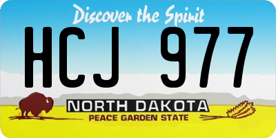 ND license plate HCJ977