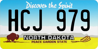 ND license plate HCJ979