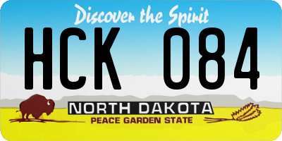 ND license plate HCK084