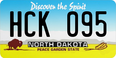 ND license plate HCK095