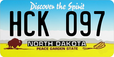 ND license plate HCK097