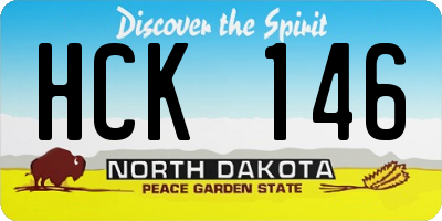 ND license plate HCK146