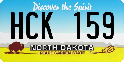 ND license plate HCK159