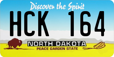 ND license plate HCK164