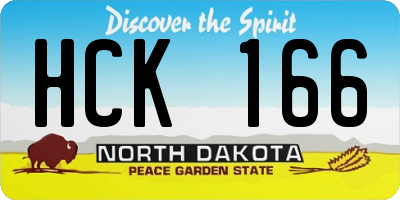 ND license plate HCK166