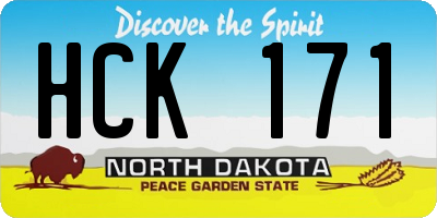 ND license plate HCK171