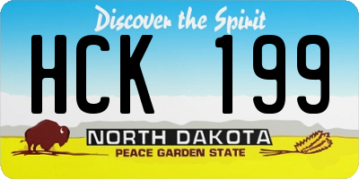 ND license plate HCK199
