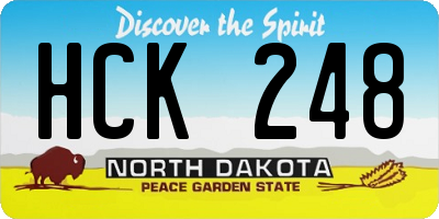 ND license plate HCK248