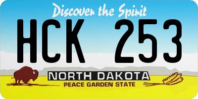 ND license plate HCK253