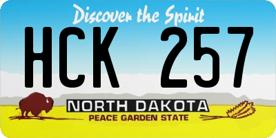 ND license plate HCK257