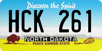 ND license plate HCK261