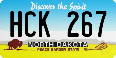 ND license plate HCK267