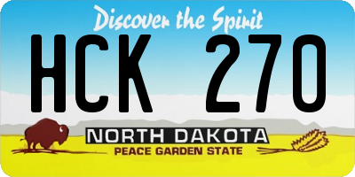 ND license plate HCK270