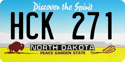 ND license plate HCK271