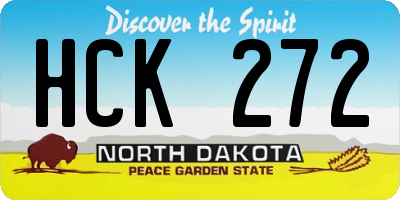 ND license plate HCK272
