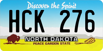 ND license plate HCK276