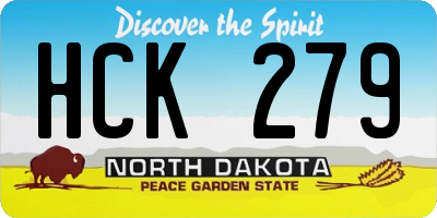 ND license plate HCK279