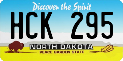 ND license plate HCK295