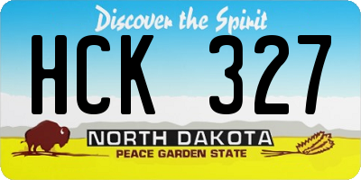 ND license plate HCK327