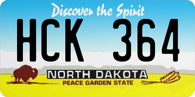 ND license plate HCK364