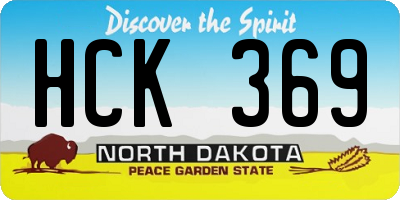 ND license plate HCK369