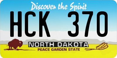 ND license plate HCK370
