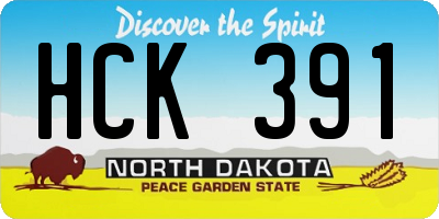 ND license plate HCK391