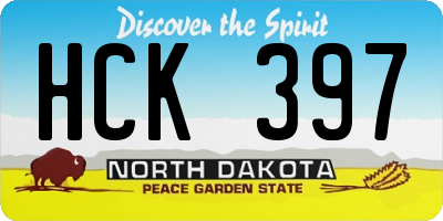 ND license plate HCK397