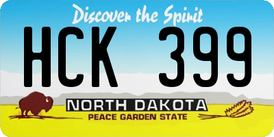 ND license plate HCK399
