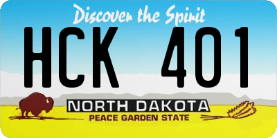 ND license plate HCK401