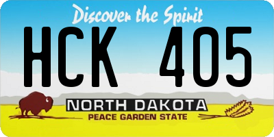 ND license plate HCK405